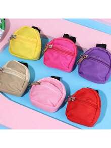MINKOJA A Stylish Mini Backpack Designed Exclusively For Labubu - A Cute Mini Backpackwith Various Styles. It's Both Fashionable And Adorable, Fitting Most Doll Sizes. It's A Great Item For DIY Doll Outfits, With 12 Bright Color Options To Choose From. - Multicolor - View 5