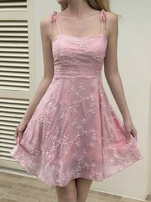 DAZY Đầm croptop không tay ôm eo ngọt ngào dành cho nữ, thích hợp cho mùa xuân và mùa hè. - Màu Hồng baby - Xem 5