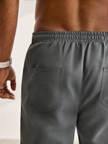 Driftmere Men's Casual Solid Color Drawstring Slant Pocket Jogger Pants, Fall Father's Day – A Fathers Day Gift Guide - Dark Grey - View 5