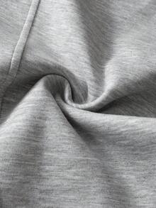 PAVTROS Men's Casual Solid Color Straight Leg Sweatpants - Grey - View 4