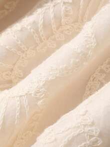 Livesso Spring Summer Graduation Beach Wedding Party White Floral Asymmetrical Lace Women's Skirt Vacation Boho - White - View 8