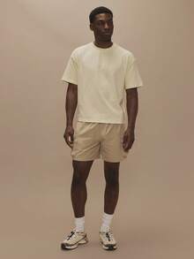 Musero Elasticated Waistband Enlarged Double Side Puffed Pockets Swim Shorts Spring Summer Essentials Holiday - Khaki - View 2