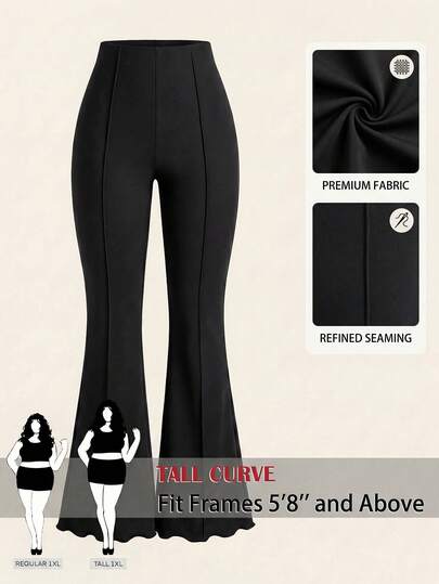 SHEIN Tall CURVE CURVE New Plus Size Women's Tall Girls Casual Solid Color Flare Pants, Versatile For Daily Wear ,High-Waisted Makes You Look Slimmer And Your Legs Longer, Tall Women Pants,Suitable For Tall Women.High-Waisted Makes You Look Slimmer And Your Legs Longer, Suitable For Tall Women.Old Money Style,Suitable For All Seasons And Occasion,Suitable For Tall Girls& Women, Summer Wide-Leg Pants Pants Summer Summer Wide-Leg Pants Pants Summer Outfits Summer Holiday Outfits Long Summer Pants For Women Spring Outfit ,Wide-Leg Pants,Office Pants,Elegant Pants,Casual Pants, High-Waisted Slimming Wide-Leg Pants For Summer,Elegant Women's Ceremony Pants ,Elegant Pants For Party,Elegant Pants For Ladies,Elegant Long Pants, Vacation Outfits Women,Holiday Outfits For Women,Summer Holiday Outfits,Summer Vacation Outfits,Casual Pants For Women ,Sexy Pants For Women,Carnival Carnival Costume Carnival Women Look 2026 2026 Carnival Women Carnival Clothes Carnival Costume Women