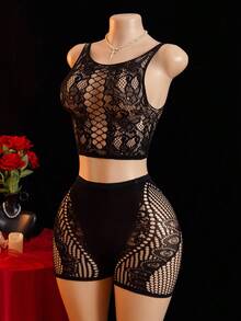 女士性感内衣套装 - 黑色 - 查看 3