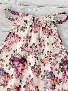 SHEIN LUNE Áo tank top cổ yếm in hoa dáng casual dành cho nữ, thích hợp cho mùa xuân và mùa hè. - Nhiều màu - Xem 4