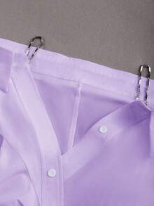 GlowEve Blusa casual de vacaciones para mujer con hombros descubiertos, cintura fruncida y cadena de unicolor, para primavera/otoño - Morado - Ver 3