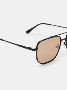 Lumivelle 1pc Women's Mirrored Aviator Frame Boho Style Fashion Outdoor Protective Travel Daily Accessory - Champagne - View 4