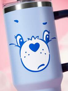 SHEIN X Care Bears 40盎司带把手保温杯，隔热杯，真空保温水瓶，不锈钢旅行杯，车载杯 - 淺藍色 - 查看 5