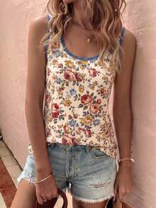 EMERY ROSE Women's Spring/Summer New Arrival Floral Pattern Casual Versatile Tank Top - Multicolor - View 5
