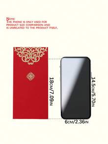 50个/100个装中式创意婚礼烫金红包，春节压岁钱红包，2026马年农历新年装饰，红包，中式礼金袋，红色口袋红包，幸运红包，大号办公红包，中式红包，礼金红包，祝您好运，适用于农历新年、春节、生日、婚礼、派对和祝福等场合。 - 彩色 - 查看 3