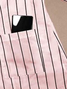 EMERY ROSE Áo blazer nữ cỡ lớn mùa xuân/thu, kiểu dáng thường ngày/công sở, họa tiết kẻ sọc, cổ ve lật, chất liệu nhẹ. - Màu Hồng baby - Xem 4