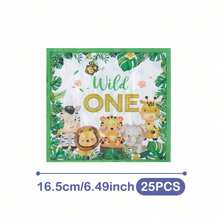 Platos, servilletas y vasos desechables con diseño de animales para primer cumpleaños, sirve para 20 invitados. Este conjunto de suministros desechables para fiestas (que incluye platos, servilletas y vasos) es perfecto para fiestas de cumpleaños, bodas y picnics familiares. - Ver 9