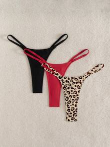 Swim Vcay Women's Tri-Color Bikini Bottom, Suitable For Beach In Summer - Multicolor - View 5
