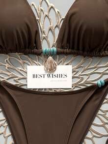 Swim Mod 2026 Spring/Summer Resort Minimalist Separate Bikini, Gathering Uplift High-End Swimwear For Women - Multicolor - View 5
