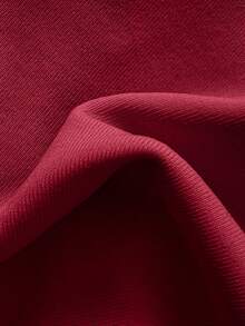 Swim Mod Bikini de dos piezas con cuello en V, espalda descubierta y decoración metálica en unicolor en forma de triángulo, tanga sexy para mujer, primavera/verano - Rojo - Ver 7