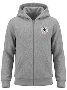 Converse Go-To Chuck Taylor Patch Tee (Kids) Men's Breathable Easy To Match Classic Fit Sports Commuting Outing Grey 9CC857-042 - Grey - View 1