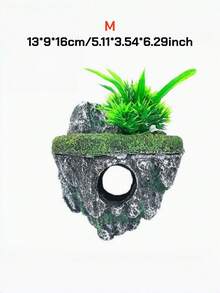 漂浮式水族箱景观石装饰人造假山石躲藏洞穴鱼缸摆件逼真风景水族造景用品创意隐藏式庇护所装饰 - A - 查看 12