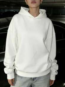 INAWLY Women's Casual Sexy Backless Mesh Sweatshirt - White - View 2