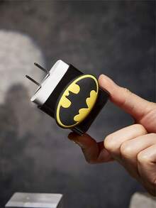 BATMAN X SHEIN 数据线保护套，兼容充电器，3件套手机数据线保护套，充电器保护套（不含数据线） - 黑色 - 查看 6