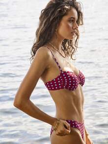 Aralina VACAY UNDERWIRE SPOT PRINT HI CUT BIKINI SET - Multicolor - View 5