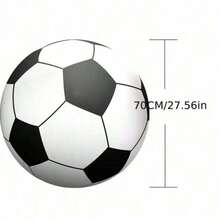 Large PVC Inflatable Football, Outdoor Game Prop, Beach Ball, Interactive Toss And Catch Toy - Multicolor - View 5