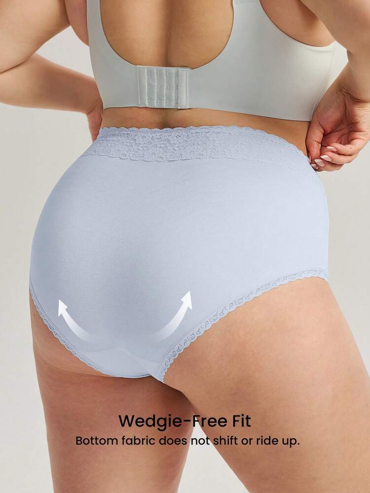 Plus 2-Pack High-Rise Cotton Briefs Panty Set