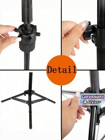 3 Tamaños Soporte Ajustable para Peluca, Negro, Altura 50/110/160cm