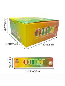 OHIS-768 香烟纸 + 768 个一次性滤嘴/1 盒 110 毫米，32 张 + 32 个一次性滤嘴/本 + 手工卷烟纸配件 - 未漂白香烟纸 - 天然阿拉伯胶香烟纸 - 110 毫米慢燃香烟纸 - 经典超薄香烟纸，吸烟顺畅。圣诞节礼物、万圣节礼物、各种生日礼物。 - 彩色 - 查看 5