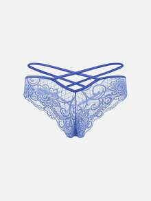 5入組花邊蝴蝶裝飾前扣內褲女性內衣 - 彩色 - 查看 5