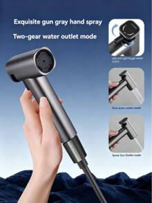 1 Set Stainless Steel Handheld High Pressure Bidet Sprayer, 78" Toilet Hose, Female Intimate Hygiene Cleaner, Dual Mode Wall Mounted Adjustable Bathroom Bathroom Accessories Bathroom Tools - silver - View 4