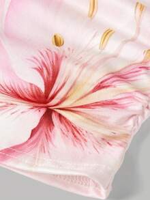 SHEIN Conjunto de top tubo y minifalda con estampado floral para niña, conjunto de vestir casual para vacaciones - Rosa - Ver 2