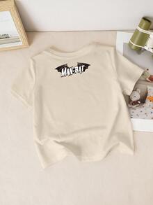 BATMAN X SHEIN Baby Jungen lässig Cartoon Muster Top, Sommer - Weiss - Übersicht 2