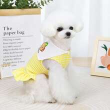 PETSIN Quần áo cho chó, quần áo cho mèo, váy cho thú cưng, bộ sưu tập xuân/hè mới, váy cho cún con, váy công chúa đa năng, họa tiết kẻ sọc, quần áo cho động vật nhỏ, kem chống nắng mát mẻ - Nhiều màu - Xem 14