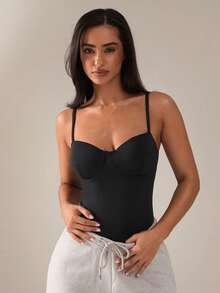 SHEIN BAE Women's Solid Color Camisole Jumpsuit - Black - View 6