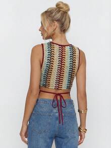 Avantive Women's Casual Striped Tank Top, Summer - Multicolor - View 2