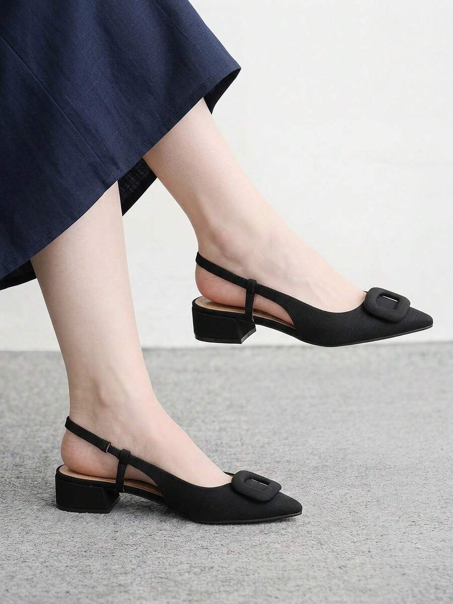 CUCCOO BIZCHIC 简约大方,时尚百搭,休闲漫步,通勤上班,女士平底鞋 - 黑色. - 查看 1