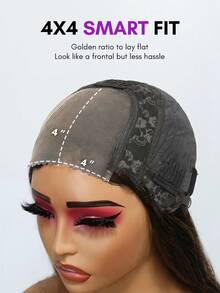 Glueless Bob Wig Human Hair Wigs With Bangs Human Hair Lace Wigs For Women #4 Brown All Ready Wig Pre Bleached Pre Plucked Pre-Cut Lace Melting 4x4 Lace Closure Glueless Wig With Front Hair 100% Human Hair 9AM HAIR - S4 - View 7