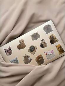 1SET 50PCS Cute Cat Waterproof DIY Stickers - Racing Style Laptop Phone Case Guitar Travel Motorcycle Car Accessories Sticker - cat - View 3