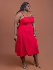 CurvyTilda Vestido Camiseta Mulheres Plus Size Cor Sólida com Franzido Lateral, Vestidos de Aniversário para Mulheres, Vestido de Corset para Festa, Para Silhueta Ampulheta, Para o Verão - Vinho - Visão 3