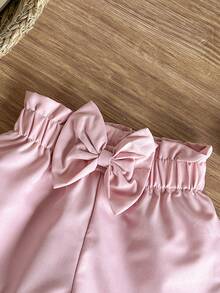 SHEIN 3 chiếc quần short tối giản thường ngày cho bé gái, thích hợp cho mùa hè. - Hồng - Xem 6