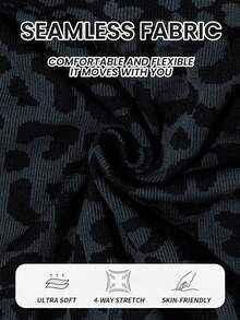 Solea Cove Solea Cove H1194 无缝灰白运动连体服 - 黑色 - 查看 9