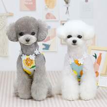 PETSIN Quần áo cho chó, quần áo cho mèo, váy cho thú cưng, bộ sưu tập xuân/hè mới, váy cho cún con, váy công chúa đa năng, họa tiết kẻ sọc, quần áo cho động vật nhỏ, kem chống nắng mát mẻ - Nhiều màu - Xem 8