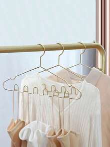1 chiếc giá treo áo ngực và dây đeo bằng thép không gỉ, giá treo quần áo hình lượn sóng, giá treo quần áo nhiều tầng dành cho sinh viên ký túc xá và sử dụng tại nhà. - Vàng - Xem 2