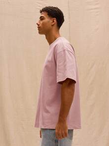 Musero Oversized Palm Tree Graphic Print T-Shirt Streetstyle Spring&Summer - Pink - View 2