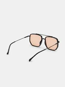 Lumivelle 1pc Women's Mirrored Aviator Frame Boho Style Fashion Outdoor Protective Travel Daily Accessory - Champagne - View 5