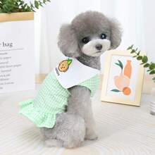 PETSIN Quần áo cho chó, quần áo cho mèo, váy cho thú cưng, bộ sưu tập xuân/hè mới, váy cho cún con, váy công chúa đa năng, họa tiết kẻ sọc, quần áo cho động vật nhỏ, kem chống nắng mát mẻ - Nhiều màu - Xem 13