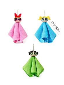 JAWS THE POWERPUFF GIRLS X SHEIN Khăn tay treo hoạt hình 3D - Nhiều màu - Xem 3