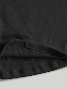 IslaSuriya Classic Square-Neck Pure Black Summer Basic Casual T-Shirt,Fashionable Slim Short-Sleeve Top For Any Occasion,Ideal Gift For Sisters And Mother's Day - Black - View 6