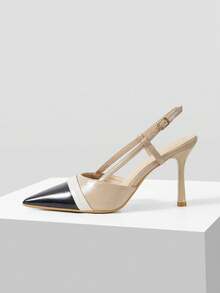 Mnmlis Beautiful Burgundy Snake Pattern Pointed High Heels, Thin Heels Show Long Legs, Dating Shoes - Apricot - View 6
