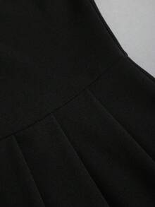 Sweetra Nuevo vestido azul casual, cómodo y versátil para primavera/verano, con estilo universitario elegante, de corte ceñido y escote náutico retro sexy para mujer - Negro - Ver 7